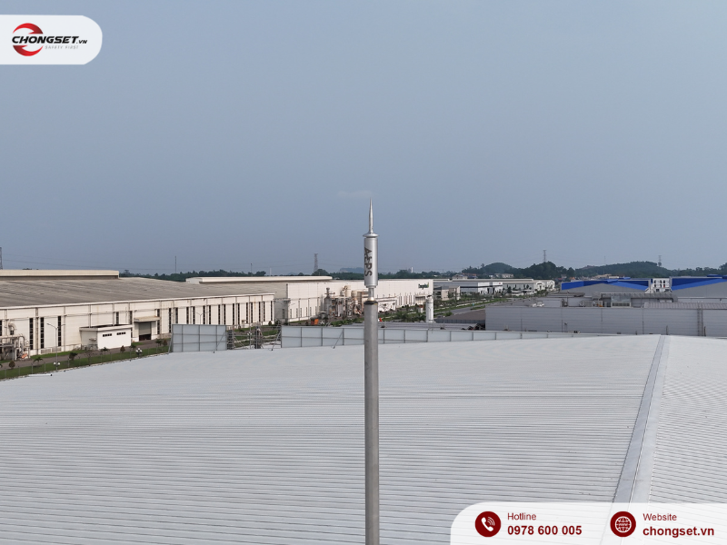 Lắp kim thu sét ALPS tại nhà xưởng