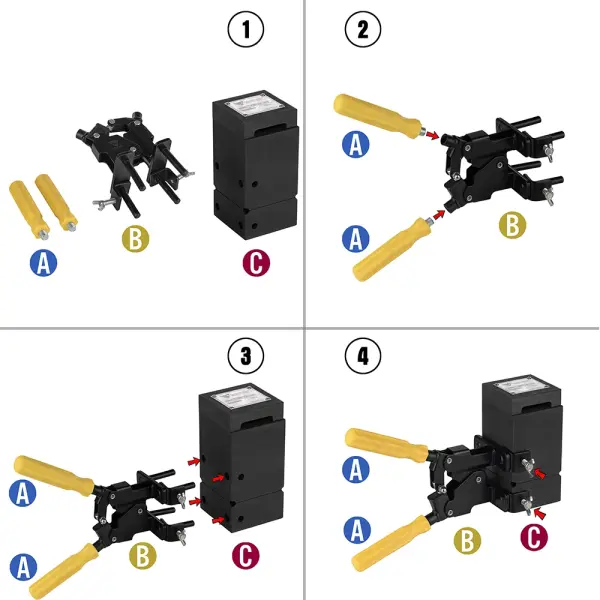 Khuôn hàn hóa nhiệt GOLDWELD CR33 nối cọc với 4 đầu cáp - 3