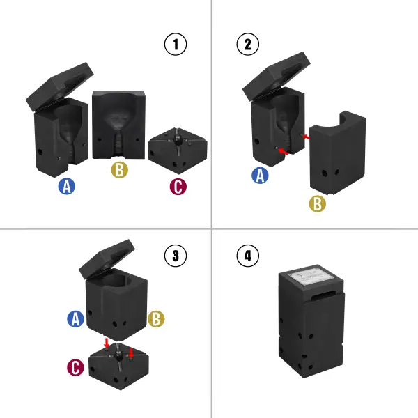 Khuôn hàn hóa nhiệt GOLDWELD CR33 nối cọc với 4 đầu cáp - 2