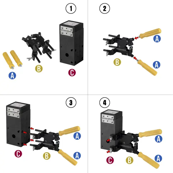 Khuôn hàn hóa nhiệt GOLDWELD CR25 nối cọc với 3 đầu cáp - 4