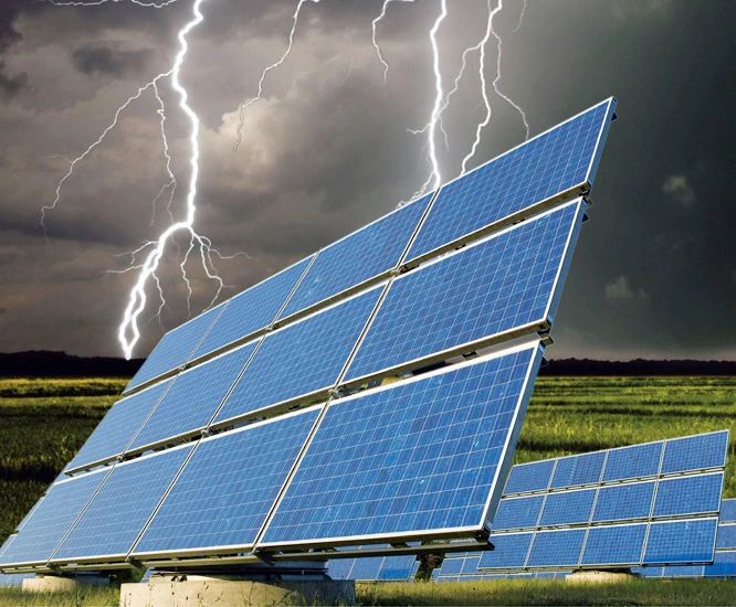 Chống sét trực tiếp, lan truyền cho pin Solar năng lượng mặt trời